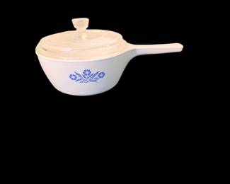 Vintage Pyrex Corning Ware Sauce Pan With Lid Blue Cornflower S