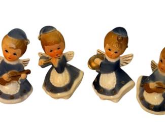 Mid Century plastic hand painted angelS
