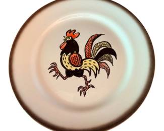 Vintage Metlox Red Rooster PoppyTrail set of dishes