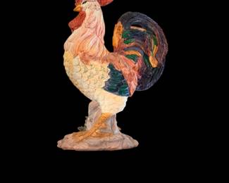 Lots of rooster figurines