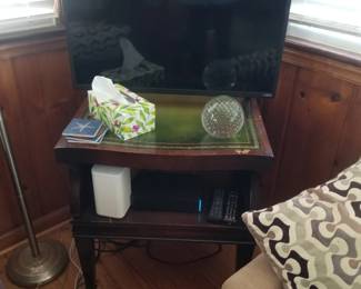 End table; TV