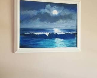 Moonlit ocean scene