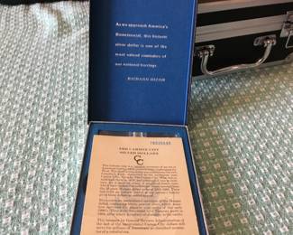 Box holds CC Morgan Silver Dollar 