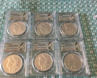 2021 D anniversary Advanced Release Morgan Dollars Set