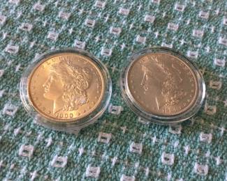 Uncirculated silver Morgan Dollars
