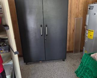 Wood Storage Cabinets - Set of 2