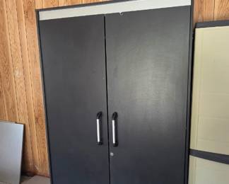 Wood Storage Cabinets - Set of 2