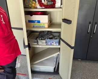 Plastic Storage Cabinet - 2 Total
