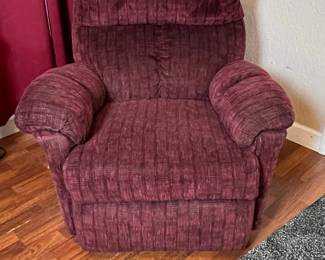 La-Z-Boy Burgundy Corduroy Recliner