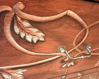 Vintage HandPainted Bombe Chest of Drawers second image