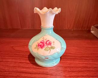 Hand Painted Floral Bud Vase  Antique German Porcelain