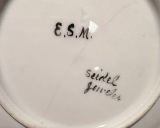 E.S.M. HandPainted Porcelain Trinket Dish second image
