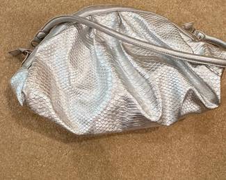BISU SilverTone Embossed Handbag