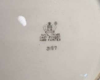 Royal Crown Daisy Bouquet Hand Painted Bowl second image