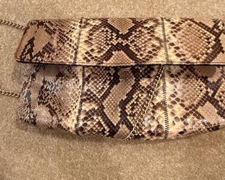 Urban Expressions Vegan Snake Print Clutch Shoulder Bag
