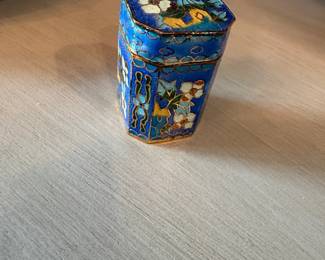 Cloisonn Hexagonal Trinket Box