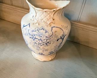 Blue and White Transferware Wash Basin Pitcher