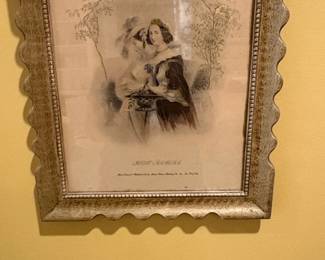 Rose and Lalla HandColored Engraving