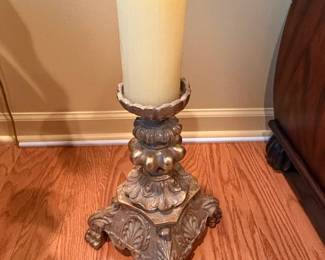 Vintage Acanthus Leaf Candlestick Holder