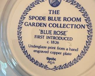 Spode Blue Room Collection Blue Rose Plate second image