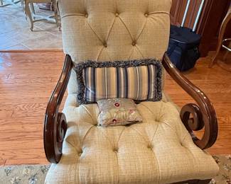 Tufted Accent Chair with Rolled Arms
