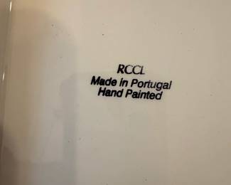 RCCL Hand Painted Portugal Blue Floral Ceramic Serving Tray second image