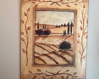Tuscan Valley Handpainted Canvas Wall Art