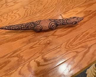 Australian Aboriginal Carved Wooden Lizard Figurine