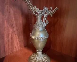 Ornate Metal Ewer or Pitcher Stand
