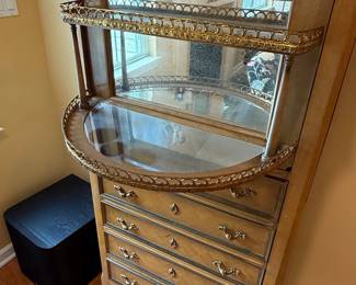 Vintage Italian Provincial Secretary Desk with Bar Cabinet second image