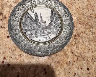 Bern Switzerland Pewter Decorative Plate