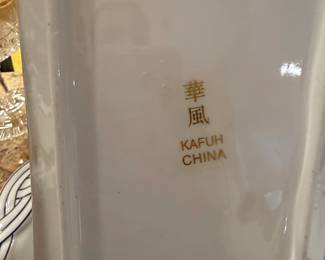KAFUH China Blue and White Floral Rectangular Platter second image