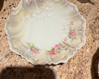 RS Prussia Porcelain Serving Dish with Floral Motif