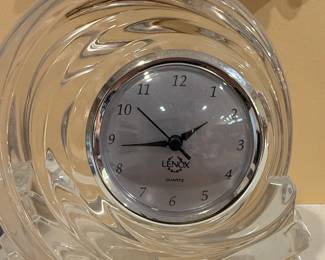 Lenox Crystal Azar Collection Swirl Desk Clock second image