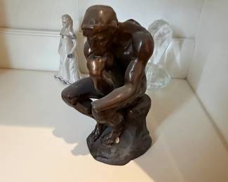 The Thinker Sculpture  Bronze Finish Resin Replica