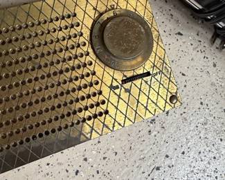 Vintage Brass and Wood Portable Transistor Radio second image