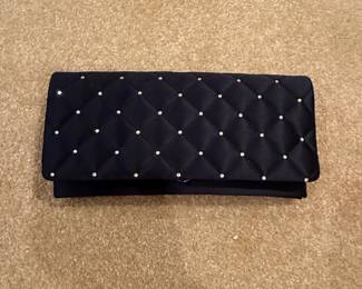Franchi Quilted Clutch with Rhinestones