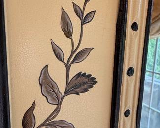 HandPainted Floral Motif Wall Mirror second image