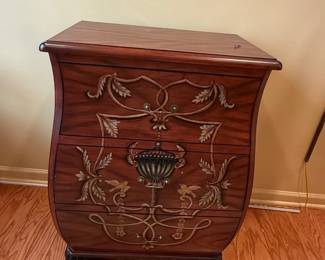Vintage HandPainted Bombe Chest of Drawers