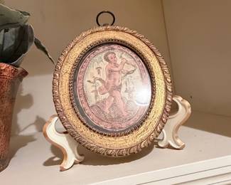 Vintage Cherub Picture Frame with Easel Stand