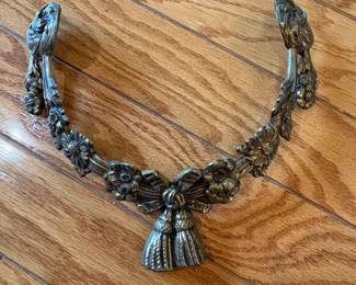 Ornate Victorian Style Floral Tassel Drawer Pull Handle