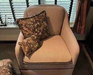Vintage Armchair with Floral Pillows