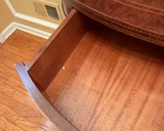 Sheraton Revival Inlaid Mahogany Demilune Console Cabinet third image