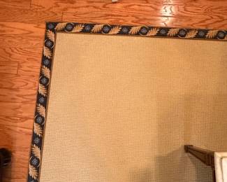 JONATHAN Y Camden Farmhouse Cottage Border Jute Natural or Navy Area Rug