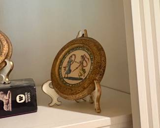 Oval Gilt Frame with Classical Scene Print