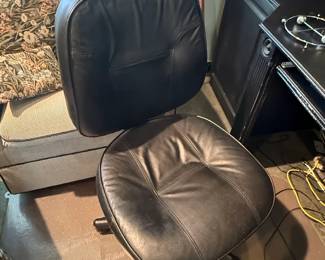 Black Faux Leather Office Chair