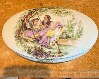Roland Freyr Limoges Fragonard Porcelain Trinket Box