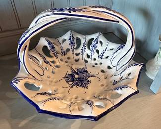 RCCL Hand Painted Ceramic Basket