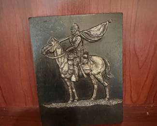 Relief Plaque of a Knight on Horseback with Banner