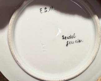 HandPainted Porcelain Plate with Floral Motif  Possibly Bavaria second image